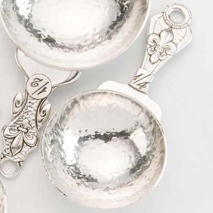 Crosby & Taylor Replacement Pewter Measuring Cup, Fleur de Lys Pattern