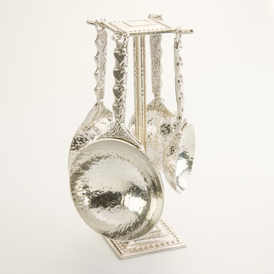 Crosby & Taylor Heart Artisan Pewter Measuring Cups with Display Post