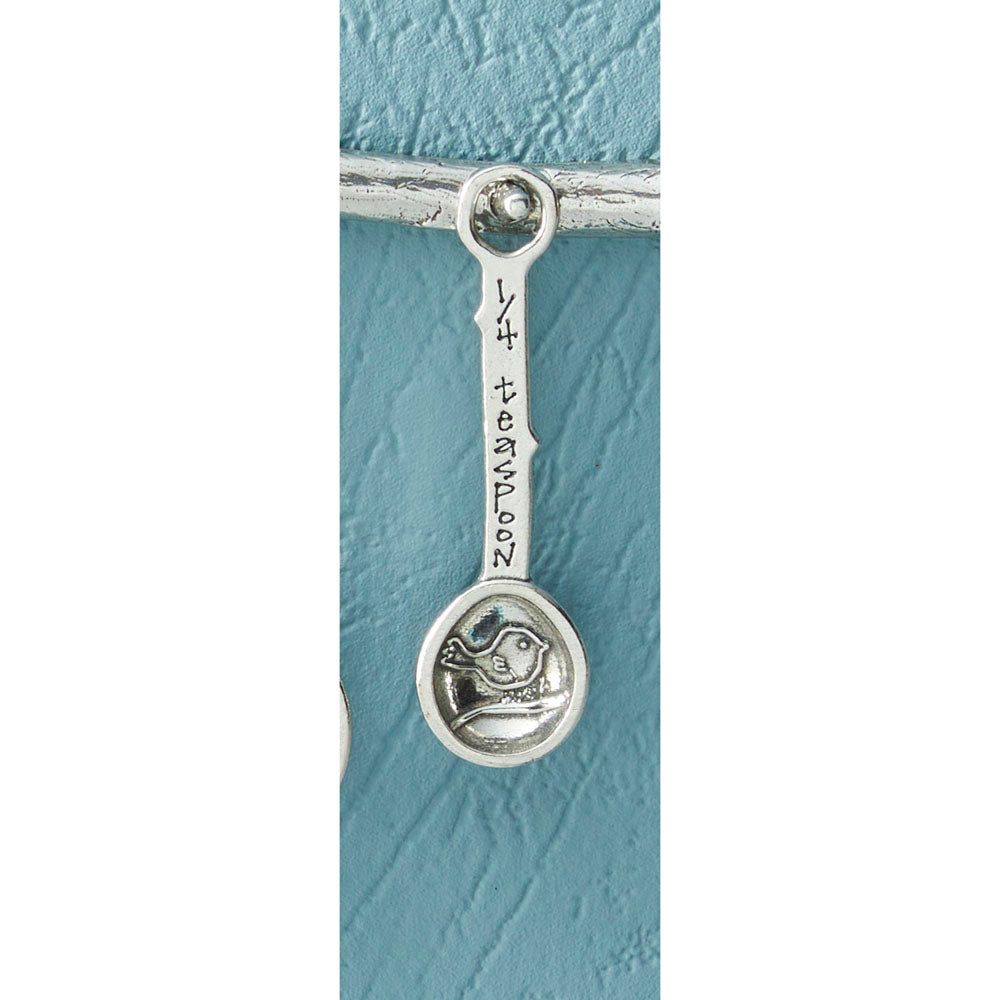 Crosby & Taylor Replacement Pewter Measuring Spoon, Bird Pattern