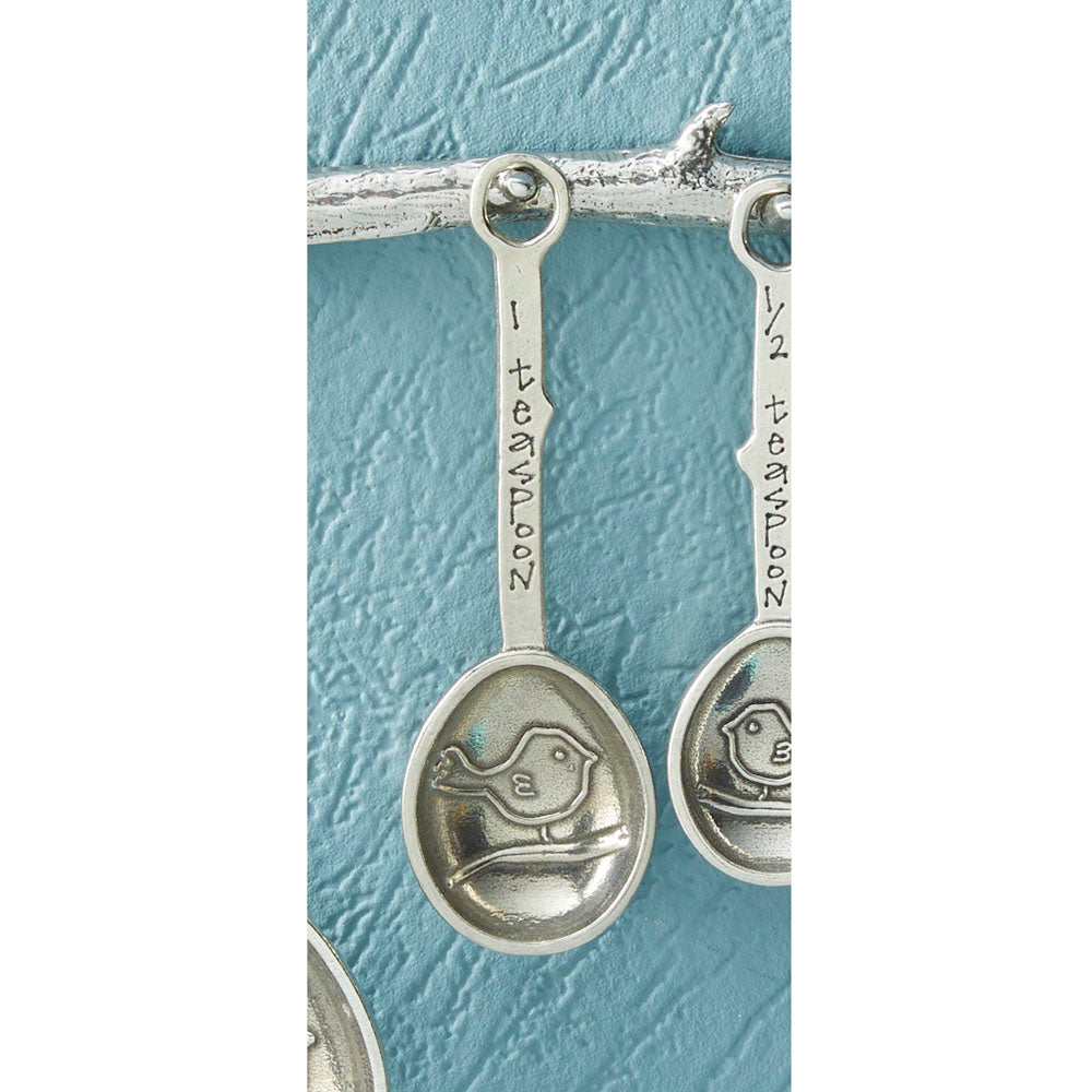 Crosby & Taylor Replacement Pewter Measuring Spoon, Bird Pattern