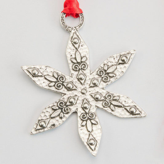 Crosby & Taylor Sweet Falling Snow 2012 Annual Snowflake Pewter Ornament