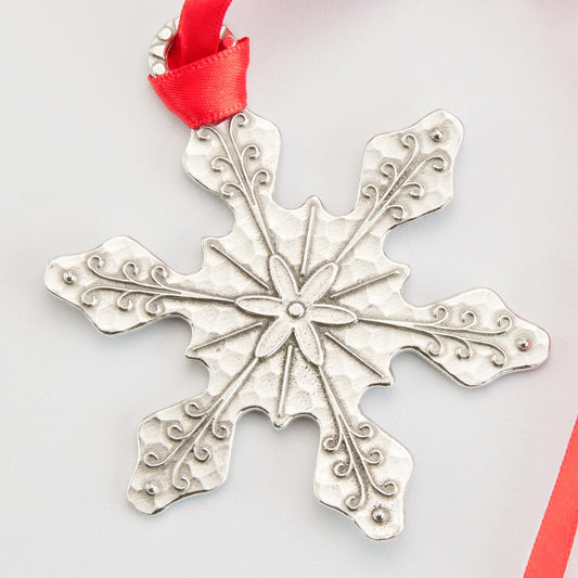 Crosby & Taylor Snow Day! 2013 Annual Snowflake Pewter Ornament