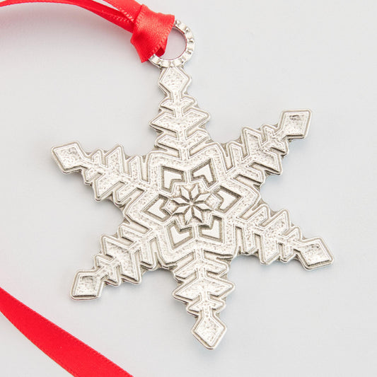 Crosby & Taylor Nordic Snow 2015 Annual Snowflake Pewter Ornament