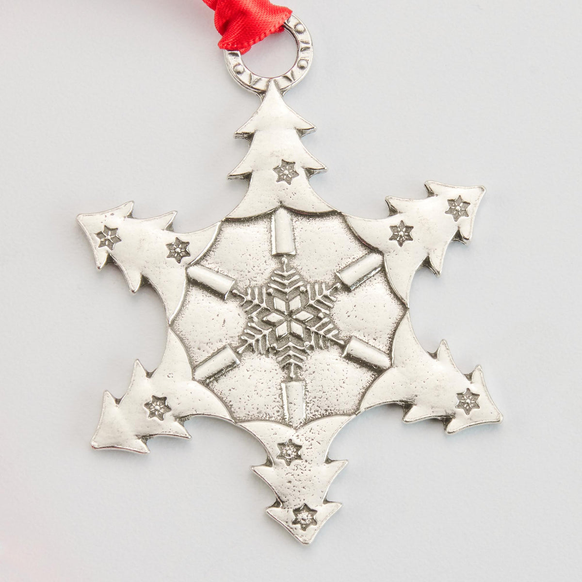 Crosby & Taylor Christmas Tree 2017 Annual Snowflake Pewter Ornament