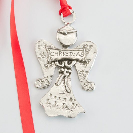 Crosby & Taylor Christmas Angel American Handmade Pewter Ornament
