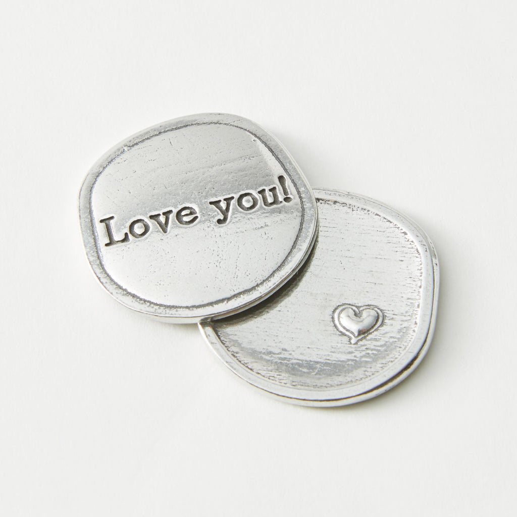 Crosby & Taylor Love You! Pewter Sentiment Token Coin, American Handma ...