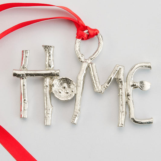Crosby & Taylor Home Twig American Handmade Pewter Ornament