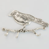 Crosby & Taylor Robin Bird 4-1/2" American Handmade Pewter Key Rack