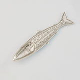 Crosby & Taylor Fish 3-1/2" Salt Spoon, American Handmade Artisan Pewter