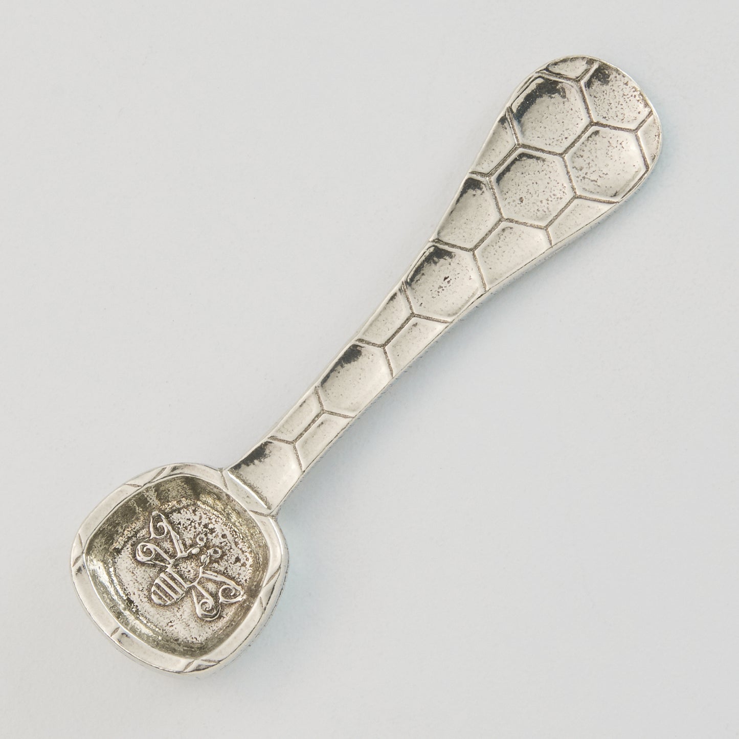 Crosby & Taylor Honeybee 3.5" Salt Spoon, American Handmade Artisan Pewter