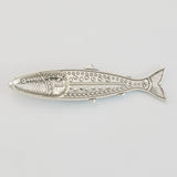 Crosby & Taylor Fish 3-1/2" Salt Spoon, American Handmade Artisan Pewter