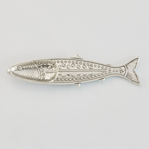 Crosby & Taylor Fish 3-1/2" Salt Spoon, American Handmade Artisan Pewter