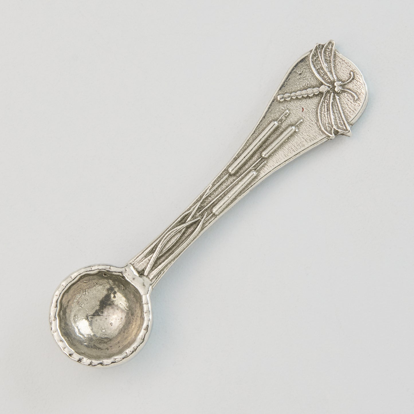 Crosby & Taylor Dragonfly 3.5" Salt Spoon, American Handmade Artisan Pewter