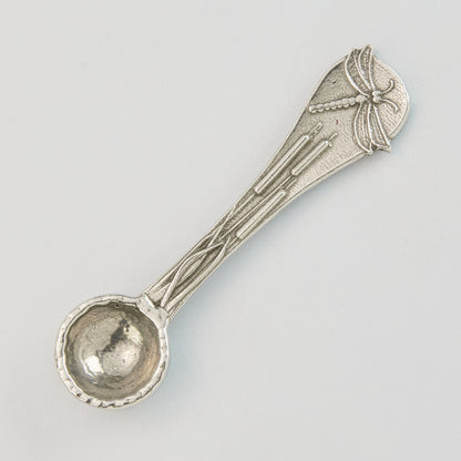Crosby & Taylor Dragonfly 3.5" Salt Spoon, American Handmade Artisan Pewter