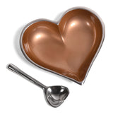 Lil Copper Heart with Heart Spoon 5-1/4-inch Candy Dish/Nut Bowl
