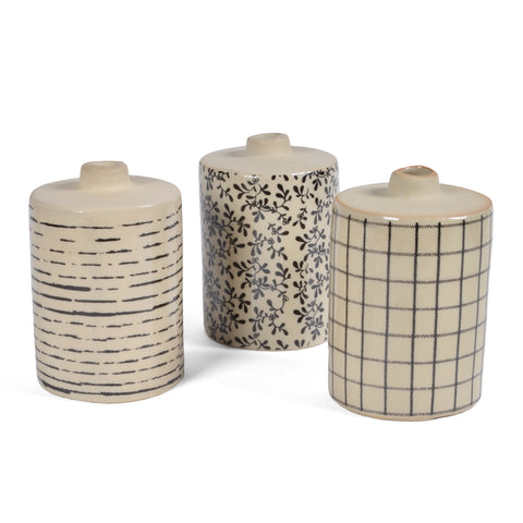 FLOOR | 9 Micro Designs 3.25-inch Mini Bud Vases, Set of 3
