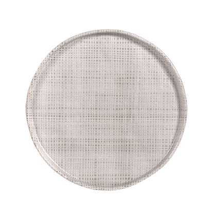 Merritt Designs 8-inch Luxe Linen Melamine Salad Plate, Beige