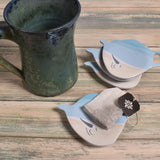 Merritt Designs Sandpipers by Kate Nelligan Tea Bag Holder, Set of 4