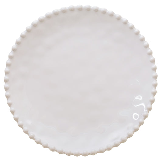 Merritt Beaded Pearl 8.5-inch Melamine Salad Plate, Cream, Set of 6