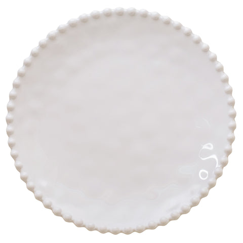 Merritt Beaded Pearl 8.5-inch Melamine Salad Plate, Cream, Set of 6