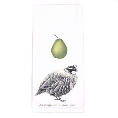 Montgomery Street Partridge in a Pear Tree Flour Sack Towel - The Barrington Garage