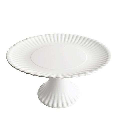 Faux Paper 11 inch Melamine Pedestal Cake Plate