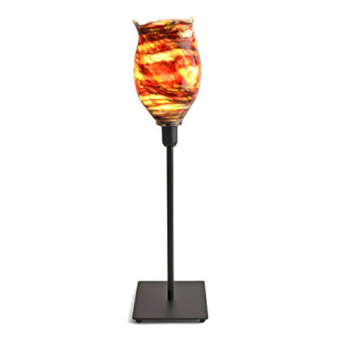 Jim Loewer Blown Glass 20-inch Table Lamp, Swirl Pattern - The Barrington Garage