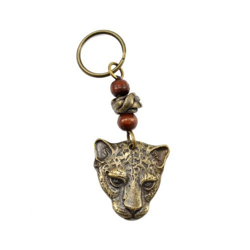 Leopard Brass-Plated Key Ring Handmade by Fair Trade Artisans in South ...