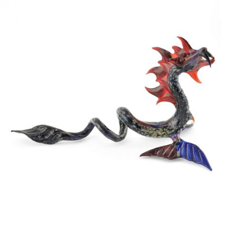 Labrie Glass Fantasy Dragon Serpent Sculpture - The Barrington Garage