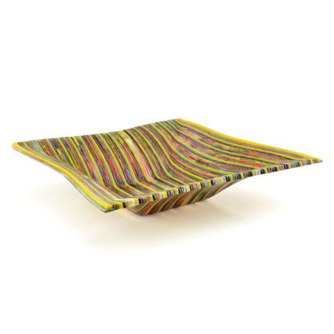 Fusions of Glass Britney 11.5-inch Square Bowl - The Barrington Garage