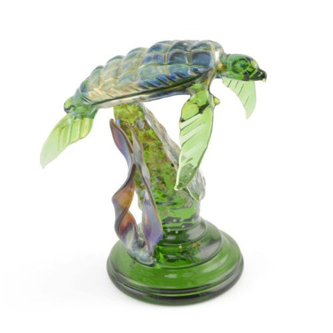 Labrie Glass Small Sea Turtle Sculpture - The Barrington Garage