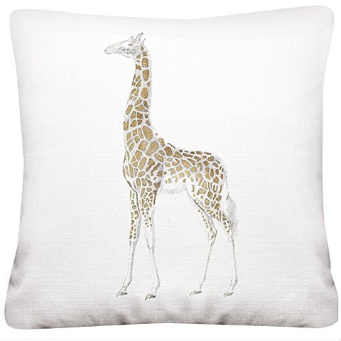 Montgomery Street Giraffe 16-inch Square Cotton Pillow - The Barrington Garage
