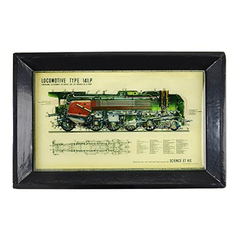 Floating Circus Locomotive Wood and Glass Tray - The Barrington Garage