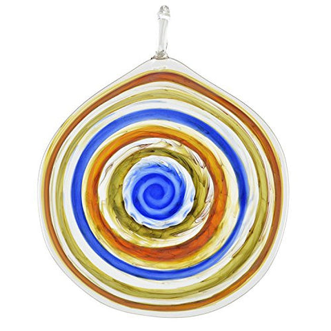 Jim Loewer Blown Glass 5-inch Helio Suncatcher - The Barrington Garage