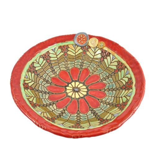 Laurie Pollpeter Eskenazi Daisy in Red 11.5-inch Bowl - The Barrington Garage