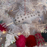 Nyles Narwhal Felted Wool Ornament, Handmade in Nepal, Set of 2
