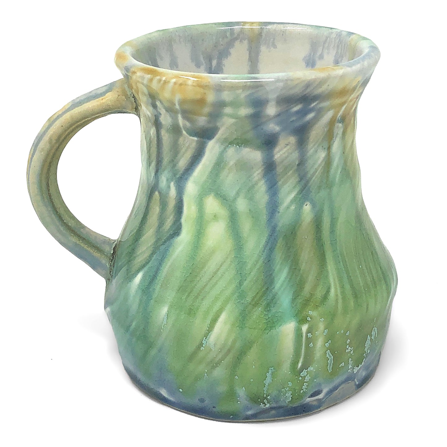 Ansel Beck Pottery Wide Bottom Coffee Mug, Multicolor