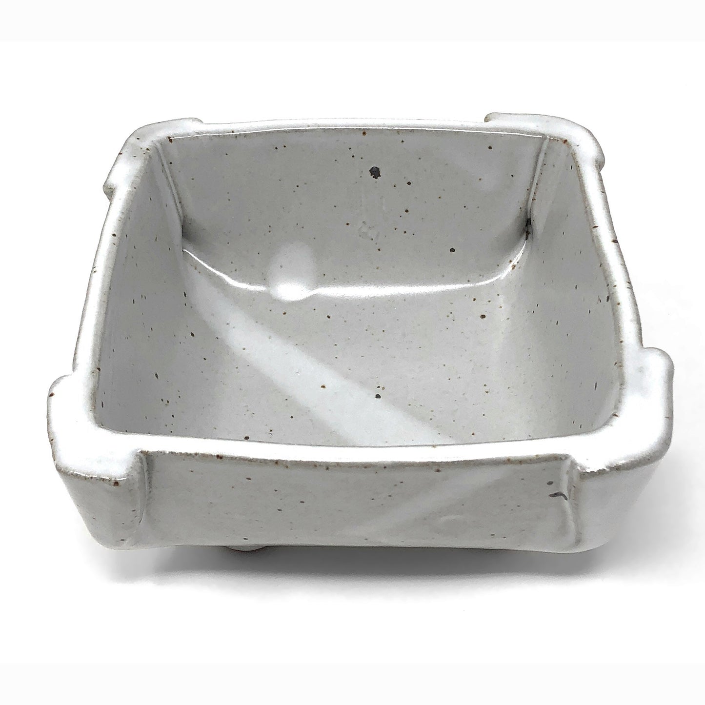 Anthony Stoneware 5-inch Square Footed Dish