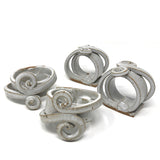 Anthony Stoneware Napkin Rings, Set of 4