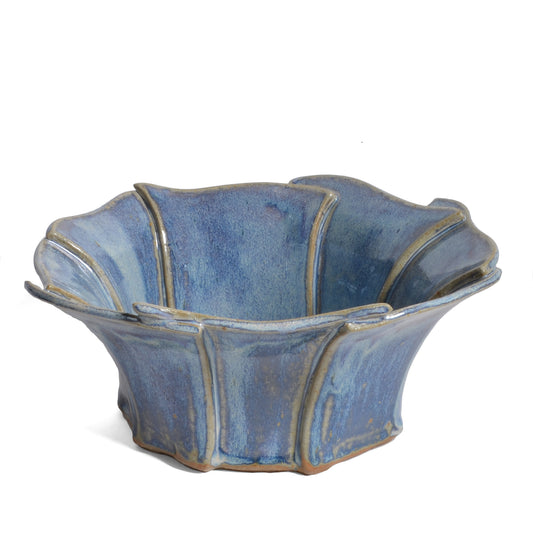 Anthony Stoneware Slab-Built 8-inch Petal Rim Bowl