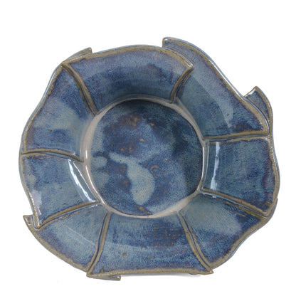 Anthony Stoneware Slab-Built 8-inch Petal Rim Bowl