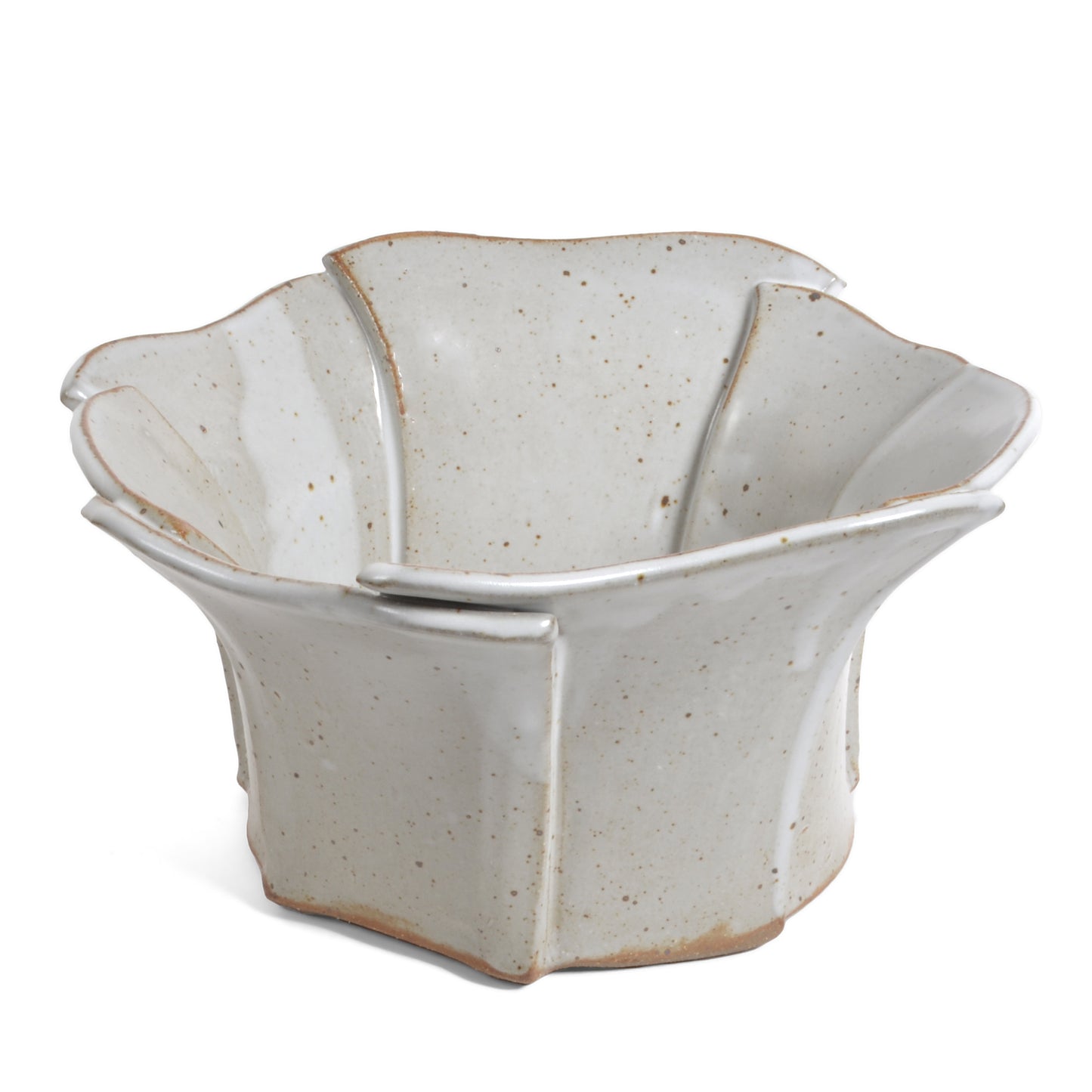 Anthony Stoneware Slab-Built 8-inch Petal Rim Bowl