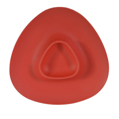 Bamboozle Eco-Friendly Bamboo Chip and Dip Tray, Red