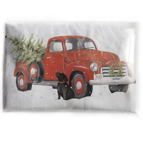 Mary Lake-Thompson Truck with Christmas Tree Cotton Flour Sack Kitchen Towel