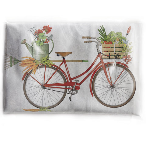 Mary Lake-Thompson Garden Bike Cotton Flour Sack Kitchen Towel