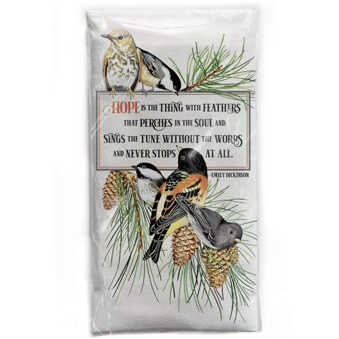 Mary Lake-Thompson Hope Birds Cotton Flour Sack Dish Towel