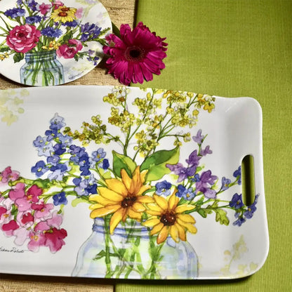 Bamboo Table Jars of Sunshine 18 x 12-inch Serving Tray