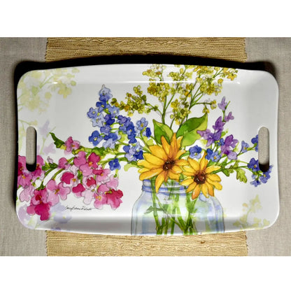 Bamboo Table Jars of Sunshine 18 x 12-inch Serving Tray