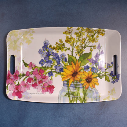 Bamboo Table Jars of Sunshine 18 x 12-inch Serving Tray