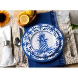 Bamboo Table Blue Pineapple 8.5-inch Salad Plate, Set of 4